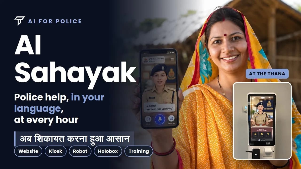 Video thumbnail: AI Sahayak: AI for police stations, websites & training