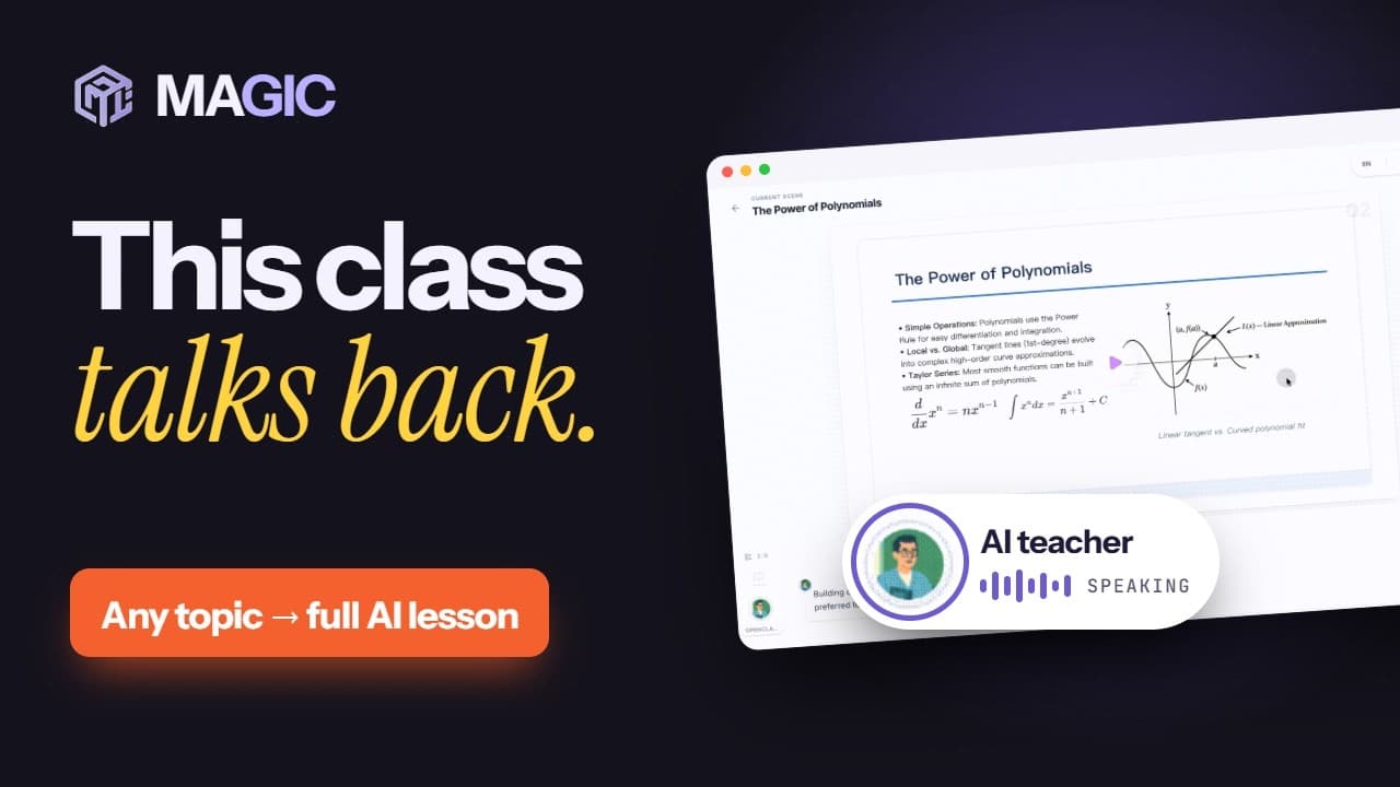Video thumbnail: MAGIC: The AI Classroom That Talks Back