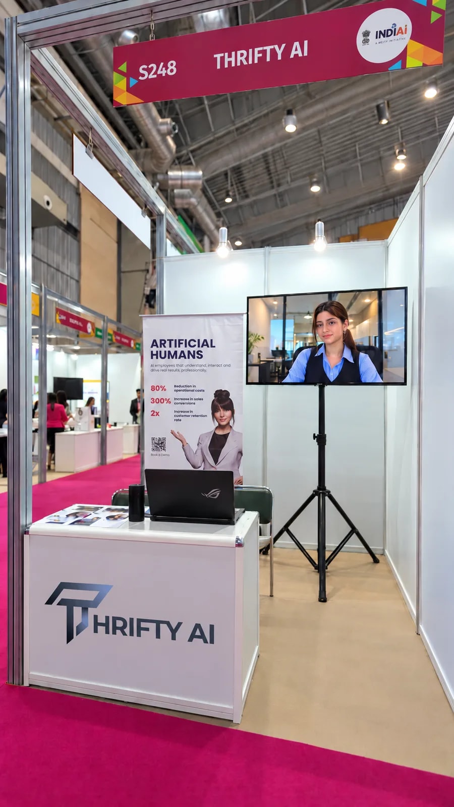 Thrifty AI's INDIAai booth S248 at the TiE Global Summit